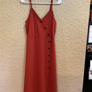 TMG New York ~ Vintage Red Strapless Midi Dress